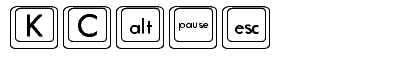 PC-keyboard keys (TTFont)