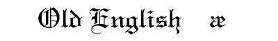 Old English font